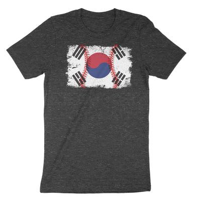 South Korea Flag Baseball T-Shirt