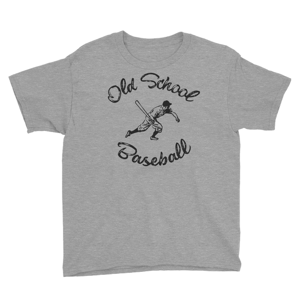 Old School Baseball Vintage Themed Youth Short Sleeve T-Shirt