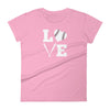 LOVE Baseball with Baseball Heart Women's short sleeve t-shirt
