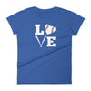 LOVE Baseball with Baseball Heart Women's short sleeve t-shirt